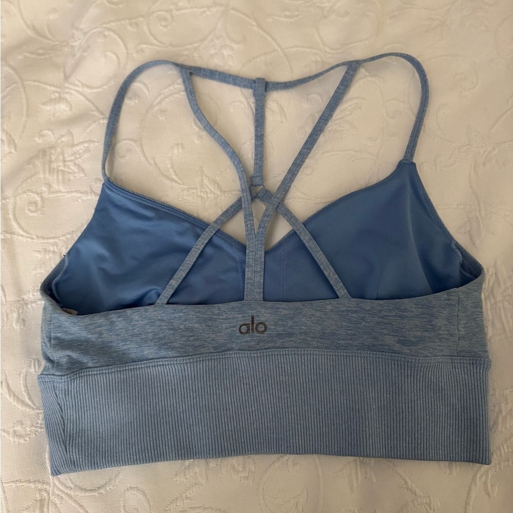 ALO Yoga Lavish Bra in Marina Blue - Picture 3 of 4